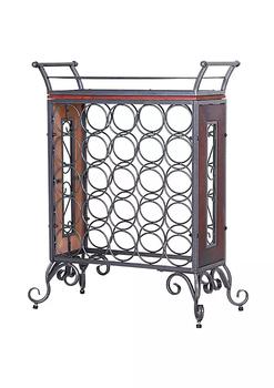加拿大小黑瓶, HOMCOM | 25 Bottle Horizontal Free Standing Wine Rack Stand Wood and Metal Black商品图片 