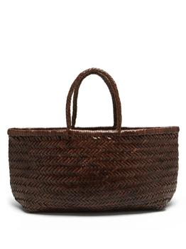 product Triple Jump large woven-leather basket bag image