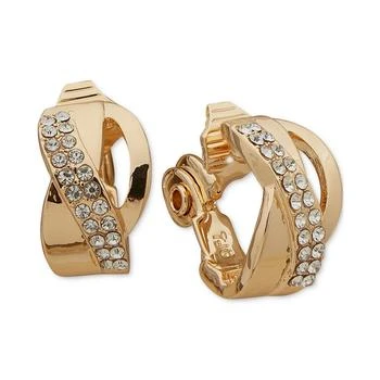 Anne Klein | Gold-Tone Crystal Twisted Stud Clip On Earrings,商家Macy's,价格¥204
