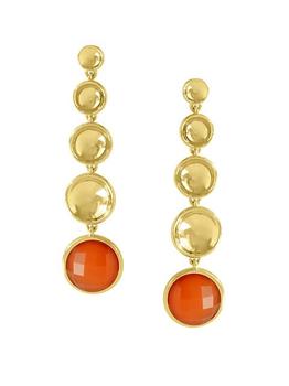 商品Sol 22K Gold-Plated Statement Gemstone Drop Earrings图片