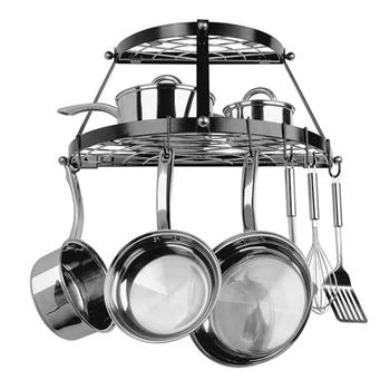 Range Kleen | Black Enamel Double Shelf Wall Pot Rack,商家Macy's,价格¥449