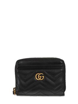 Gucci | Gg Marmont Leather Card Holder商品图片,