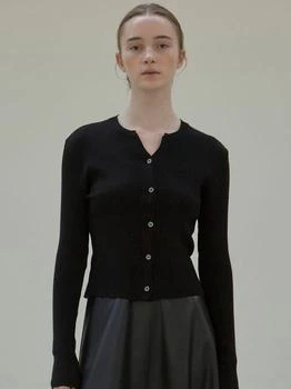 NICK&NICOLE | Slim Fit Knit Cardigan (Black),商家W Concept,价格¥465