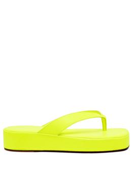 amina muaddi, Amina Muaddi | Amina Muaddi Flat shoes Yellow商品图片 