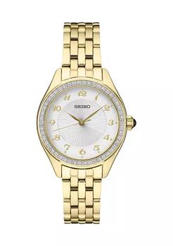 Seiko | Women's Seiko Crystals Yellow Gold Tone Stainless Steel Quartz Watch商品图片,7.5折