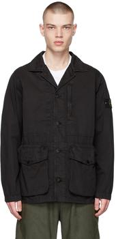 stone island jacket, Stone Island | Black Old Effect Jacket商品图片 5.4折