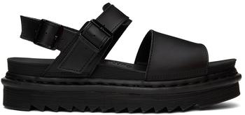 Dr. Martens | Black Leather Voss Sandals商品图片,