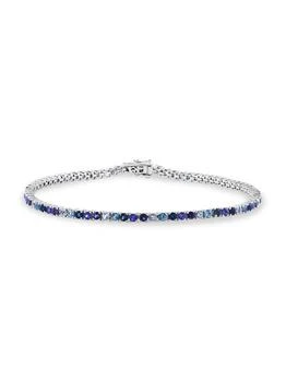 Effy | 14K White Gold & Multi Stone Bracelet,商家Saks OFF 5TH,价格¥13177