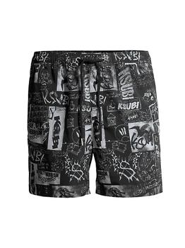 Ksubi | Mash-Up Drawstring Board Shorts商品图片,7折