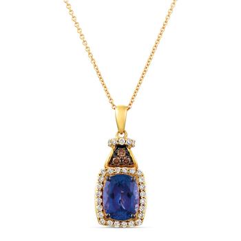 商品Le Vian | Blueberry Tanzanite (2 ct. t.w.) & Diamond (1/3 ct. t.w.) 18" Pendant Necklace in 14k Gold,商家Macy's,价格¥26295图片