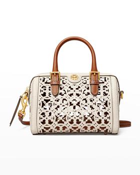 tory burch tote北京, Tory Burch | Petite T Monogram Laser-Cut Barrel Top-Handle Bag商品图片 