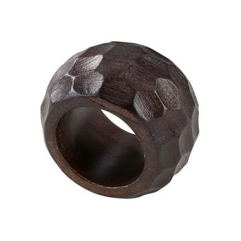 Saro Lifestyle | Mango Wood Napkin Ring with Chunky Design, Set of 4,商家Macy's,价格¥330