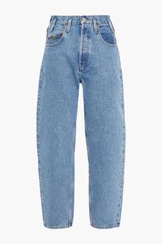 推荐80s Peg Leg faded high-rise tapered jeans商品
