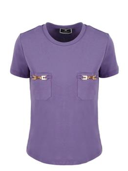 推荐Elisabetta Franchi Chain Detailed Crewneck T-Shirt商品