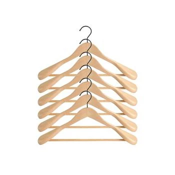 WeThinkStorage | Pack of 6 Wood Hangers with Wide Shoulder,商家Macy's,价格¥298