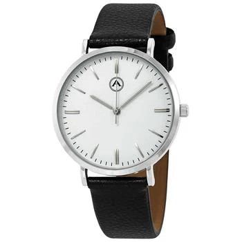 推荐Alba by Akribos White Dial Leather Men's Watch 1033SS商品