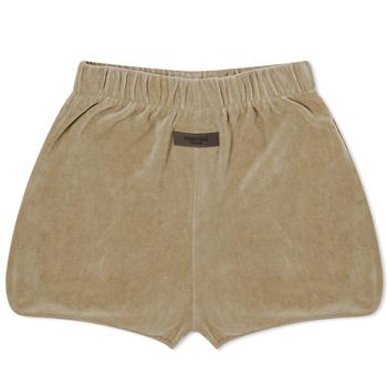 推荐Fear of God ESSENTIALS Women's Velour Beach Shorts - Oak商品