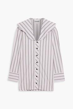 商品Ganni | Striped cotton shirt,商家THE OUTNET US,价格¥752图片