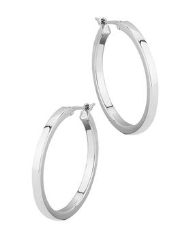 商品Square Tube Hoop Earrings in 14K White Gold - 100% Exclusive图片