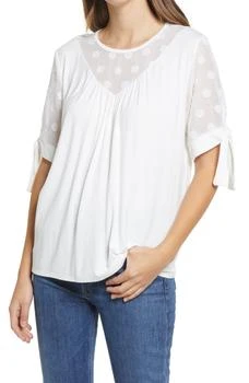 Loveappella | Dot Chiffon Top,商家Nordstrom Rack,价格¥147