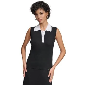 Calvin Klein | Women's Colorblocked Ribbed Sleeveless Sweater,商家Macy's,价格¥324