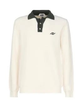 推荐Autry Logo-Embroidered Long-Sleeved Knitted Polo Shirt商品
