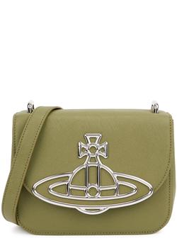 Vivienne Westwood | Linda green saffiano leather cross-body bag商品图片,