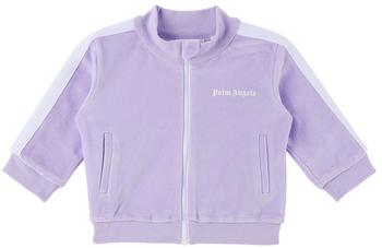 Palm Angels | Baby Purple Stripe Trim Track Jacket商品图片,