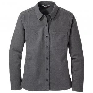 推荐Outdoor Research - Womens Sandpoint Flannel Shirt - MD Charcoal Heather商品