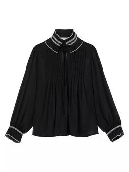 Sandro | Chiffon Blouse,商家Saks Fifth Avenue,价格¥1086