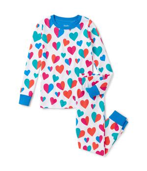 商品Hatley | Split Hearts Pajama Set (Toddler/Little Kids/Big Kids),商家Zappos,价格¥265图片