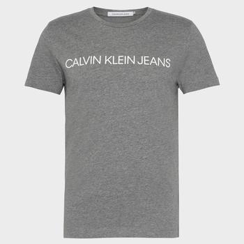 Calvin Klein | Calvin Klein Jeans Men's Core Institutional Logo T-Shirt - Grey Heather商品图片,7折