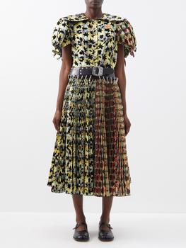 商品CHOPOVA LOWENA | Octo flocked-poplin belted carabiner dress,商家MATCHESFASHION,价格¥13273图片