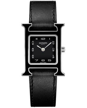 了解爱马仕手表, Hermes | Hermes H Hour 21mm Black Lacquered Case Unisex Watch 044936WW00商品图片 8.2折
