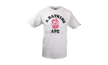 推荐Bape ABC Pink/White Camo College T-Shirt商品