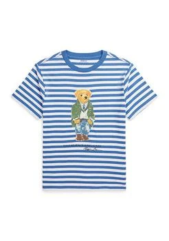 Ralph Lauren | Lauren Childrenswear Boys 8 20 Polo Bear Striped Cotton Jersey T Shirt,商家Belk,价格¥188