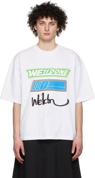 We11done | White 3-New Logo T-Shirt商品图片,额外8.5折, 独家减免邮费, 额外八五折