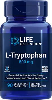 商品Life Extension L-Tryptophan - 500 mg (90 Vegetarian Capsules)图片