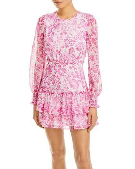 AQUA | Floral Print Ruffle Tiered Mini Dress - 100% Exclusive 2.4折
