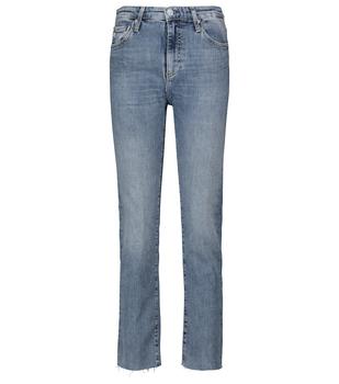 AG Jeans | Isabelle高腰直筒牛仔裤商品图片,6折