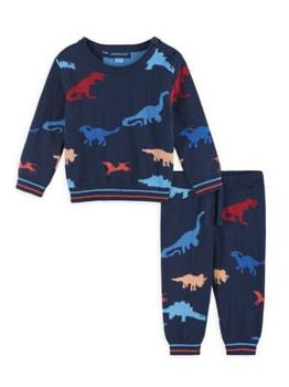 Andy & Evan | Baby Boy's 2 Piece Dinosaur Knit Set商品图片,5.5折