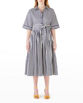 kate spade连衣裙, Kate Spade | julia striped midi shirtdress商品图片 