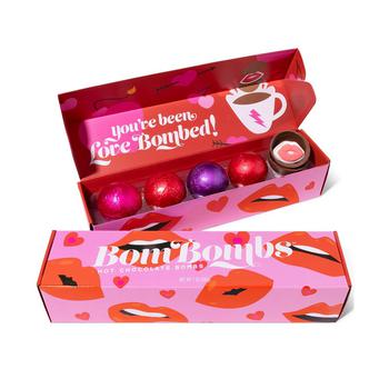 商品Bombombs Pink Strawberry Hot Chocolate Bombs Gift Set, Set of 5图片