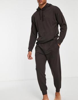 Calvin Klein | Calvin Klein contrast waistband lounge co-ord  joggers in brown商品图片,额外9.5折, 额外九五折