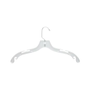 商品Clear Plastic Hangers with Swivel Hook and Notches, Set of 24图片