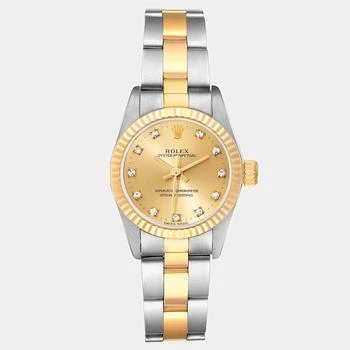 推荐Rolex Oyster Perpetual Steel Yellow Gold Diamond Dial Ladies Watch 67193 24 mm商品