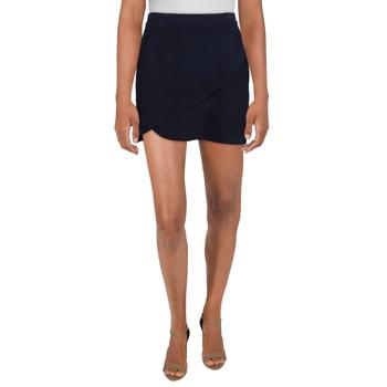 Alice + Olivia | Alice + Olivia Womens Dasia Suede Asymmetric Mini Skirt商品图片,0.7折, 独家减免邮费