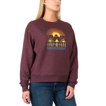 推荐Women's Geo Mountain Graphic Crewneck Sweatshirt商品