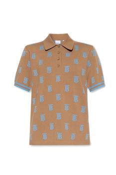 Burberry | Burberry Monogram Short-Sleeved Knitted Polo Shirt商品图片,5折
