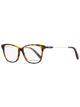 推荐Salvatore Ferragamo Women's Rectangular Eyeglasses SF2851 214 Havana/Gold 54mm商品